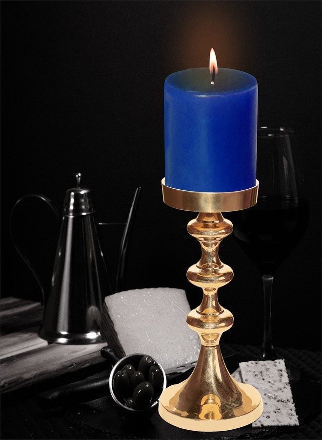 Pure Source India Brass Pillar Candle Stand | Candle Holder, 6.5 inch, 1 Piece, Gold - Image 5